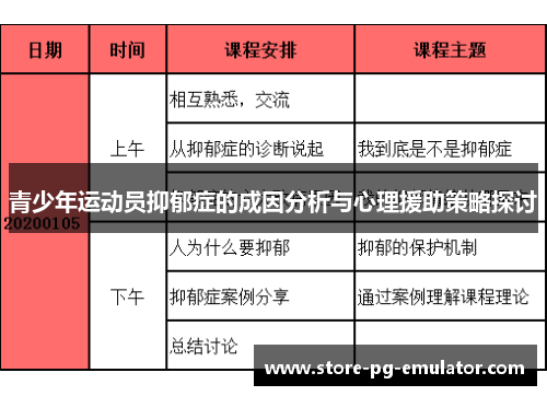 青少年运动员抑郁症的成因分析与心理援助策略探讨